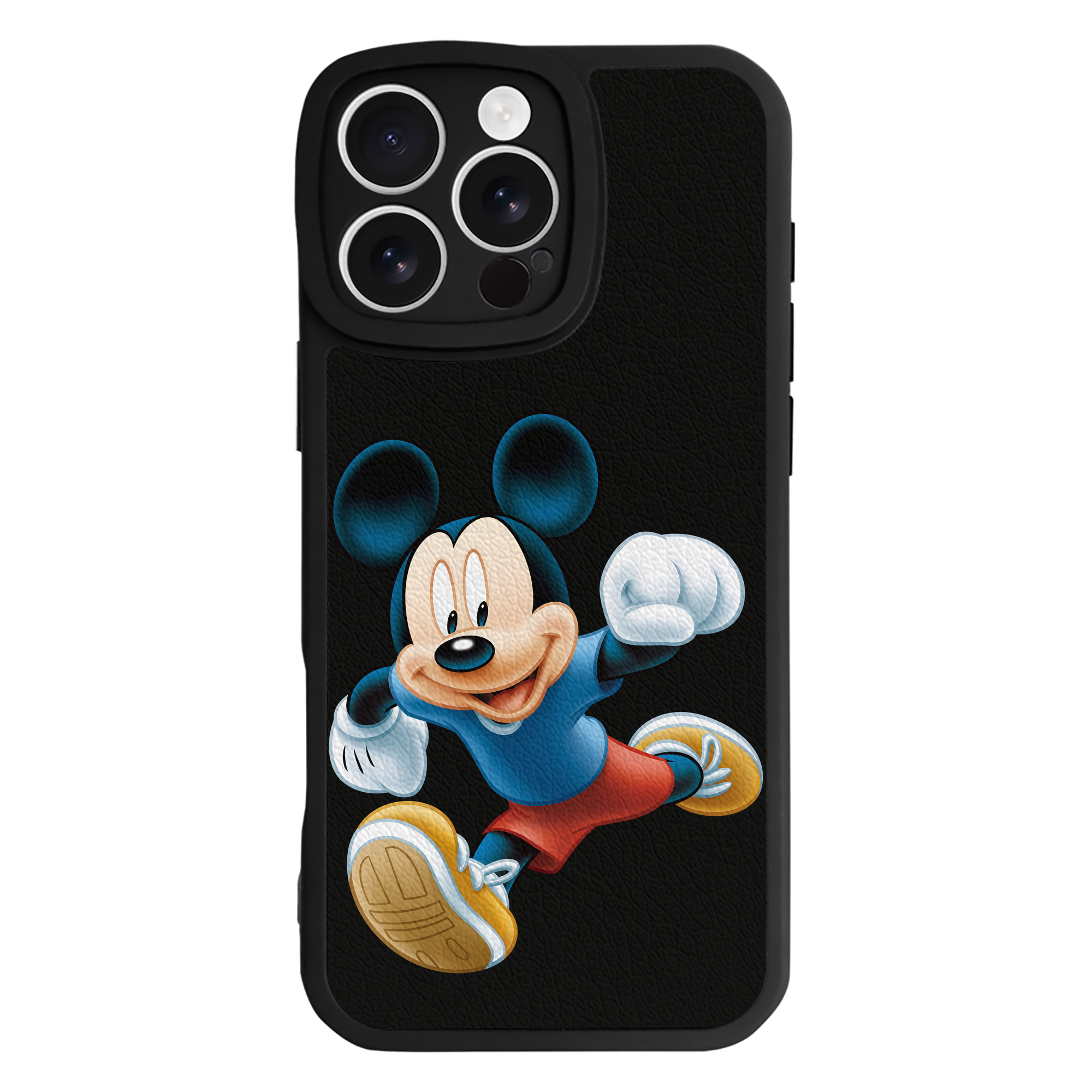 （画像用） ミッキーマウス Mickey Mouse 【iPhone 16シリーズ対応】シリコンスマホケース（レザー調） 材質：シリコン